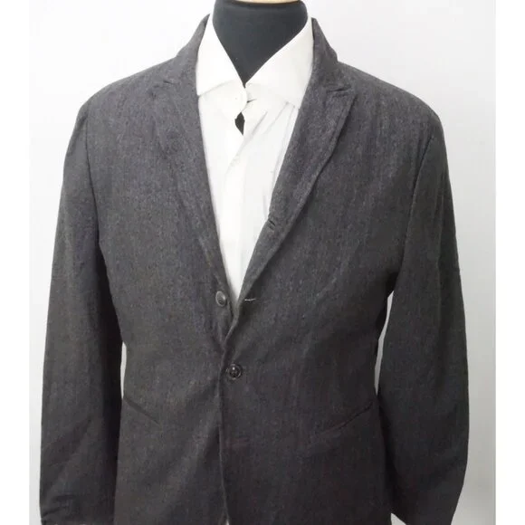 John Varvatos Soft Jacket Stand Up Lapel Gray Purple Sport Coat Jacket 40 New